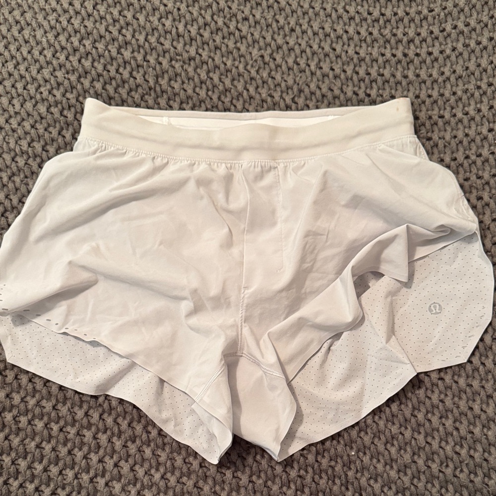 lululemon athletica White Athletic Running Shorts